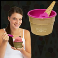 Pink Ice Cream Bowl and Spoon Set